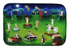 Corgi - Backyard Circus Art Dish Drying Mat