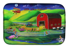 Corgi - Barn dance Art Dish Drying Mat
