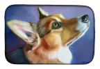 Corgi Devotion Art Dish Drying Mat