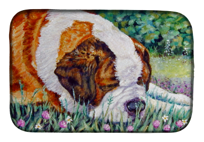 Saint Bernard 1 Art Dish Drying Mat