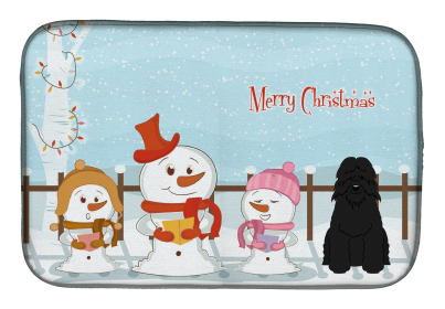 Bouvier des Flandres Merry Christmas Carolers Dog Dish Drying Mat