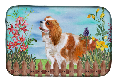 Cavalier King Charles Spaniel Spring Dish Drying Mat