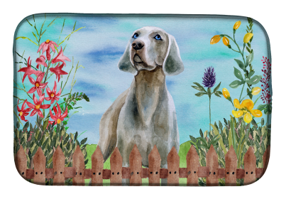 Weimaraner Spring Dish Drying Mat