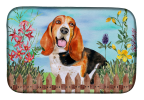 Basset Hound Spring Dish Drying Mat