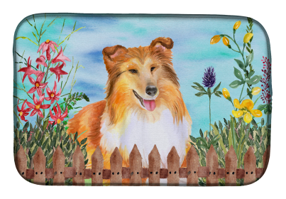 Sheltie/Shetland Sheepdog Spring Dish Drying Mat