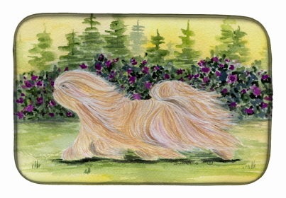 Lhasa Apso Art Dish Drying Mat