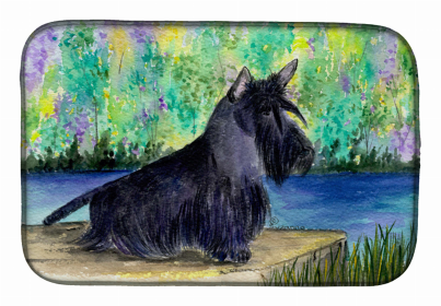 Scottish Terrier Art Dish Drying Mat