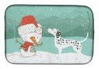 Dalmatian 1 and Snowman Dish Drying Mat