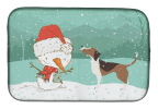 Beagle 1 and Snowman Dish Drying Mat