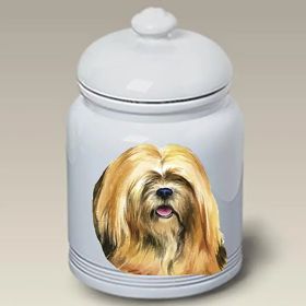 Lhasa Apso - Cream  - Best of Breed Ceramic Treat Jar