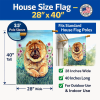 Chow Chow Artwork Artwork House Flag