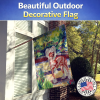 Chinese Crested - on the Patio - Artwork House Flag