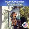 Dachshund 2 - Longhair - Chocolate and Cream - Artwork House Flag