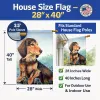 Dachshund 2 - Longhair - Chocolate and Cream - Artwork House Flag