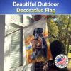 Flat Coated Retriever Artwork House Flag