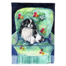 Japanese Chin -in Momma's Chair - Artwork House Flag