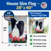 Papillon - Black and White - Artwork House Flag
