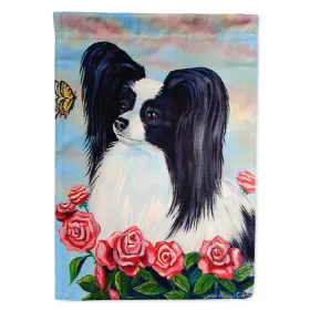 Papillon - Black and White - Artwork House Flag