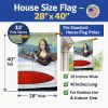 Pug - Fawn - with Mona Lisa - Artwork House Flag