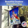 Corgi 1 with Snowman Artwork House Flag