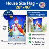 Corgi 1 with Snowman Artwork House Flag