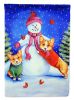 Corgi 1 with Snowman Artwork House Flag