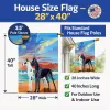 Great Dane 32 - Harlequin and Black - at Sunset - Artwork House Flag