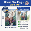 Chinese Crested 1 Artwork House Flag