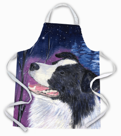 Border Collie Starry Night Apron
