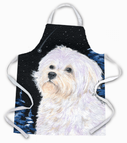 Maltese 2 Starry Night Apron