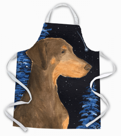 Doberman Starry Night Apron