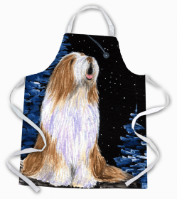 Bearded Collie Starry Night Apron