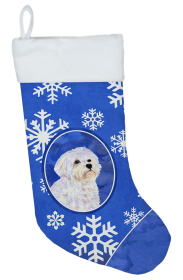 Maltese Style #2 Holiday Christmas Stocking