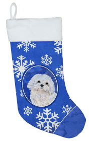 Maltese #2 Holiday Christmas Stocking