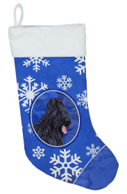 Briard Holiday Christmas Stocking