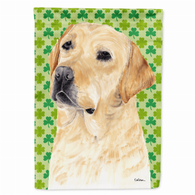 Labrador Retriever #2 St. Patrick's Day Shamrock Portrait Garden Flag