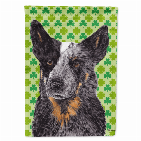Australian Cattle Dog #2 St. Patrick's Day Shamrock Portrait Garden Flag