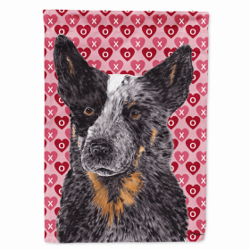 Australian Cattle Dog #2 Hearts Love and Valentine's Day Portrait Garden Flag