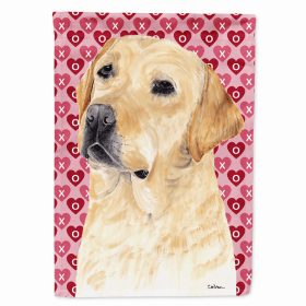 Labrador Retriever #2 Hearts Love and Valentine's Day Portrait Garden Flag