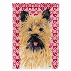 Cairn Terrier #2 Hearts Love and Valentine's Day Portrait Garden Flag