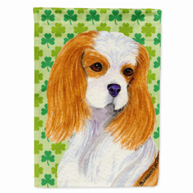 Cavalier King Charles Spaniel #4 St. Patrick's Day Shamrock Portrait Garden Flag