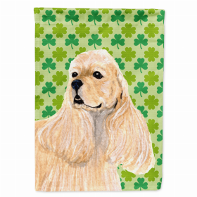 Cocker Spaniel #5 St. Patrick's Day Shamrock Portrait Garden Flag