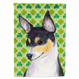 Chihuahua #4 St. Patrick's Day Shamrock Portrait Garden Flag