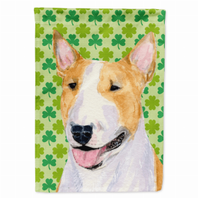 Bull Terrier #3 St. Patrick's Day Shamrock Portrait Garden Flag