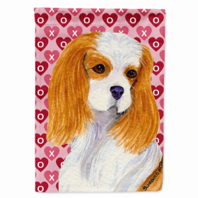 Cavalier King Charles Spaniel #2 Hearts Love and Valentine's Day Portrait Garden Flag