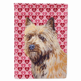 Cairn Terrier Hearts Love and Valentine's Day Portrait Garden Flag