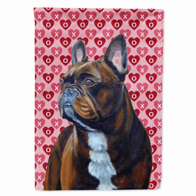 French Bulldog #2 Hearts Love and Valentine's Day Portrait Garden Flag