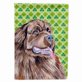 Newfoundland St. Patrick's Day Shamrock Portrait Garden Flag