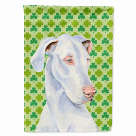 Great Dane #2 St. Patrick's Day Shamrock Portrait Garden Flag