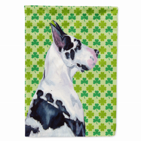 Great Dane #3 St. Patrick's Day Shamrock Portrait Garden Flag